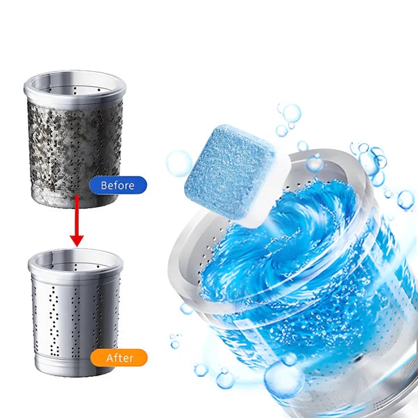 12 Pcs Washing Machine Cleaner Effervescent Tablet, Deep Cleaning Washing Deodorant, Washing Machine Cleaner Descale